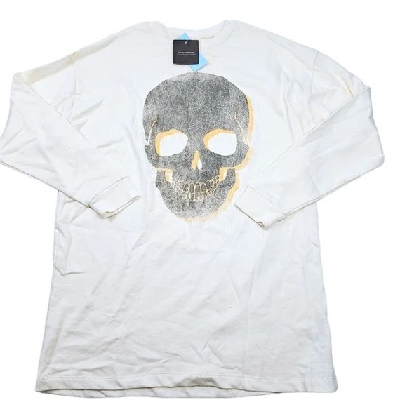 Grayson Threads Women's SM Skull Crew Neck Long Sleeve Graphic Sweatshirt Dress - Picture 5 of 11